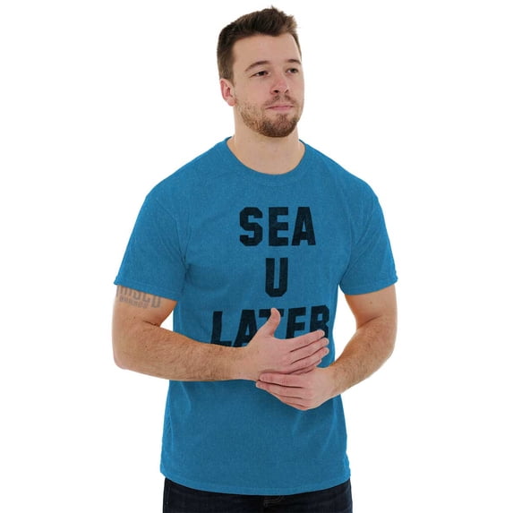 Funny Beach Lover Sea You Ocean Vibes Men's Graphic T Shirt Tees Brisco Brands 4X