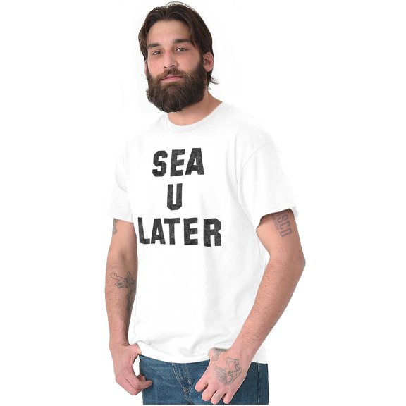 Funny Beach Lover Sea You Ocean Vibes Men's Graphic T Shirt Tees Brisco Brands M