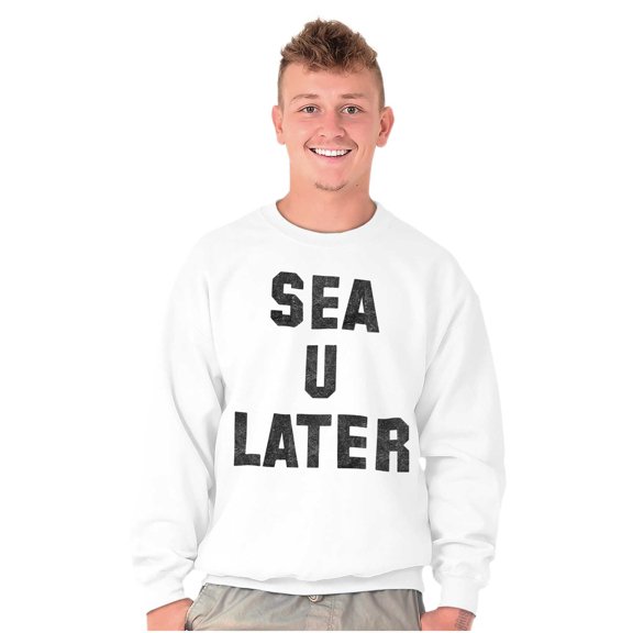 Funny Beach Lover Sea You Ocean Vibes Sweatshirt for Men or Women Brisco Brands X