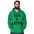 thumbnail image 1 of Funny Beach Lover Sea You Ocean Vibes Unisex Plus Fleece Graphic Hoodie Brisco Brands 2X, 1 of 5