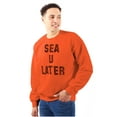 thumbnail image 1 of Funny Beach Lover Sea You Ocean Vibes Unisex Plus Fleece Graphic Sweatshirt Brisco Brands 5X, 1 of 5