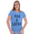 thumbnail image 1 of Funny Beach Lover Sea You Ocean Vibes Women's T Shirt Ladies Tee Brisco Brands S, 1 of 6