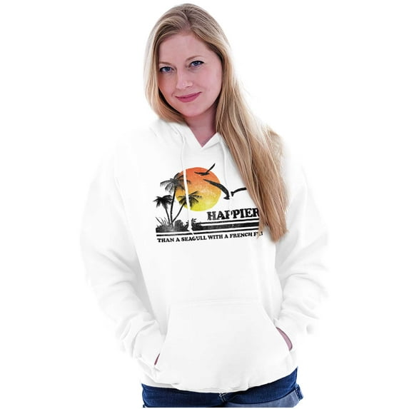 Funny Beach Lovers Seagull French Fry Hoodie Sweatshirt Women Men Brisco Brands M