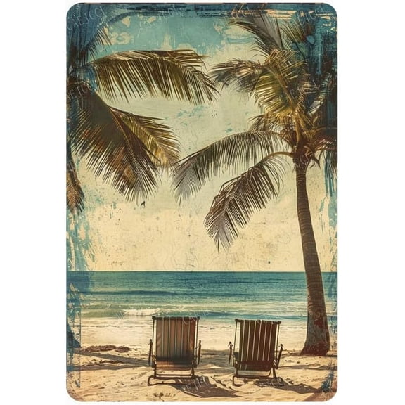 Funny Beach Theme Tin Sign Retro Aluminum Wall Plaque Signs Home Office Bar Shop Garden Decor 812 Inches