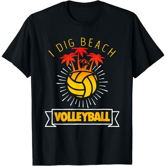 Funny Beach Volleyball Palm Trees T-Shirt