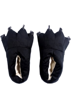Funny Bear Paw Slippers Adult Monster Dino slippers for toddler Boys dinosaur slippers for Kids Adults Black EU 35-44