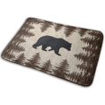 Funny Bear and Pines Durable Doormat Indoor Outdoor Entrance Door Mat