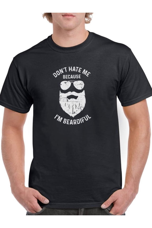 Funny Beard Quote T-Shirt Men -Smartprints Designs, Male Large