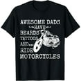 thumbnail image 1 of Funny Beard Shirt Awesome Dad Beard Tattoos and Motorcycles T-shirt, 1 of 3