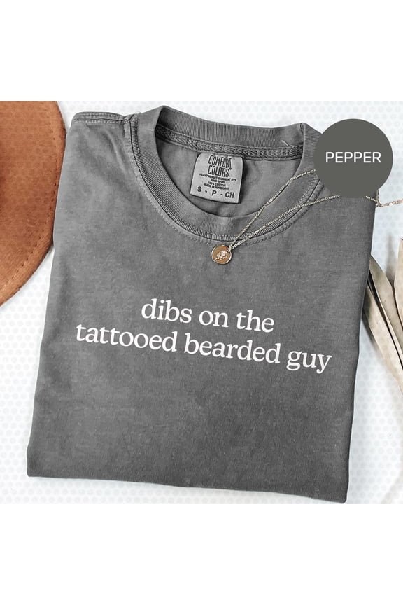 Funny Bearded Dad Tattoo Design Comfort Colors Shirt Gift for Father's Day