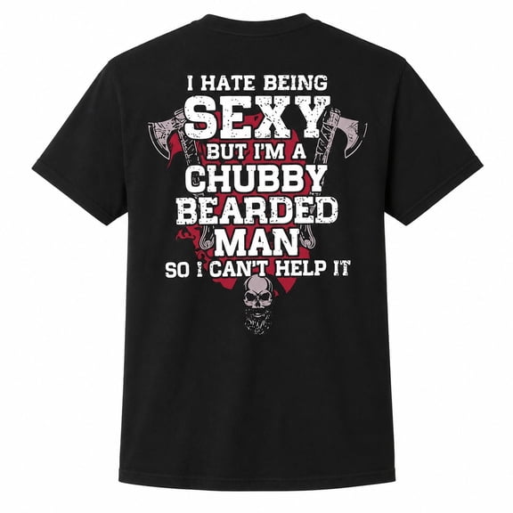 Funny Bearded Man Graphic T-Shirt, Unisex Classic Fit Short Sleeve Tee