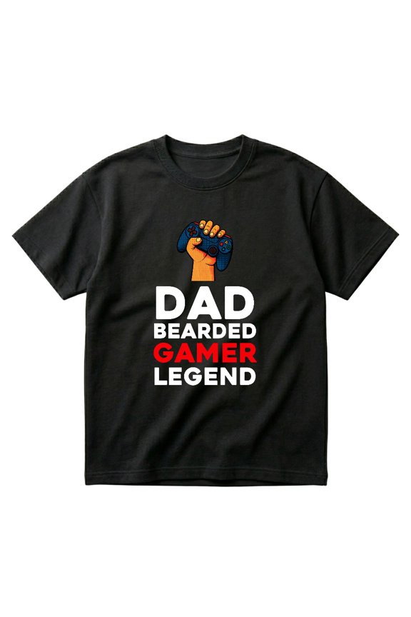 Funny Bearded Video Gamer Dad Gift Gaming Beard Retro Lover T-Shirts
