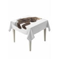 thumbnail image 1 of Funny Bears Table Cloth, Waterproof Tablecloth for Square Tables, Cute Art Fun Lovely Animals on Toilets Reusable Washable Fabric Table Cover for Restaurant Kitchen Dining Tables 60"x60", 1 of 9