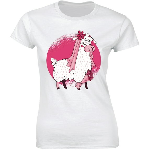 Funny Beautiful Bride Sheep Wedding Flower Cool Gift Women's T-Shirt