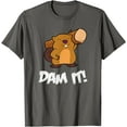 thumbnail image 1 of Funny Beaver Dam It rodent beaver dam Unisex T-Shirt for Men Women Kids Toddler,Charcoal Color,Size 4T, 1 of 5