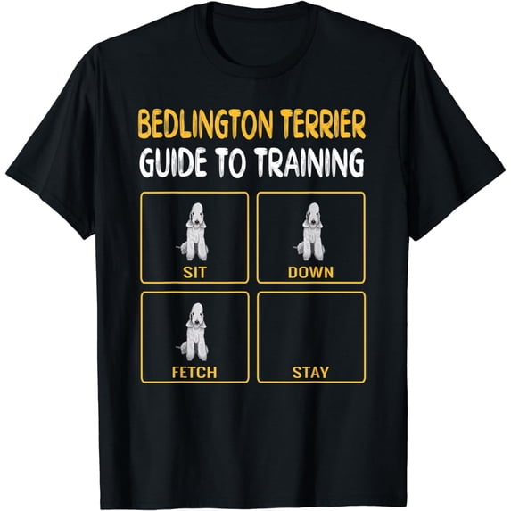 Funny Bedlington Terrier Guide To Training Dog Obedience T-Shirt