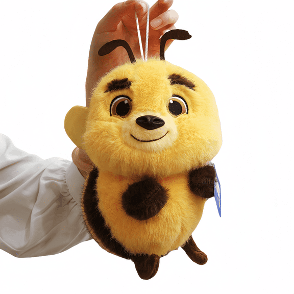 Funny Bee Stuffed Animal - Cute Bee Plush Toy - Kawaii Honeybee Theme Party Gift - Yellow 9.8 Inches