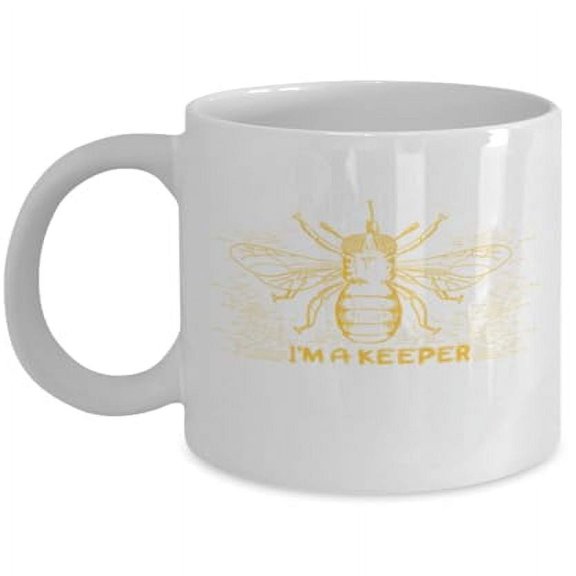 Funny Beekeeper Coffee Mug - I'M A Bee Keeper - White Ceramic Gift for Bee Lovers