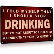 Funny Beer Alcohol Sign Metal Tin Sign Man Cave Bar Decor Home Kitchen Decorations I Should Stop Drinking 12x8 Inch