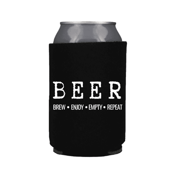 Funny Beer Can Cooler, Beer Statement Can Coolie, Funny Coolies Drink Accessory, Beer Sleeves, Party Gift Favors (Black)