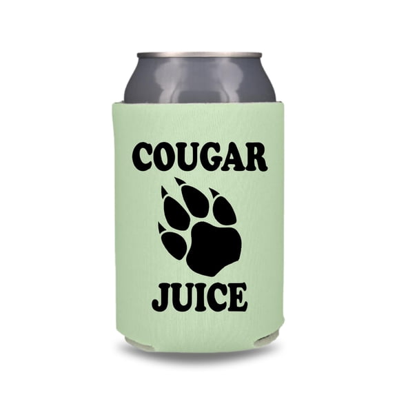 Funny Beer Can Cooler, Cougar Juice Can Coolie, Funny Coolies Drink Accessory, Beer Sleeves, Party Gift Favors (1 Mint)