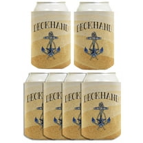 Funny Beer Coolie Deckhand Nautical Sailing Boating Gift 6 Pack Can Drink Coolers-Pack