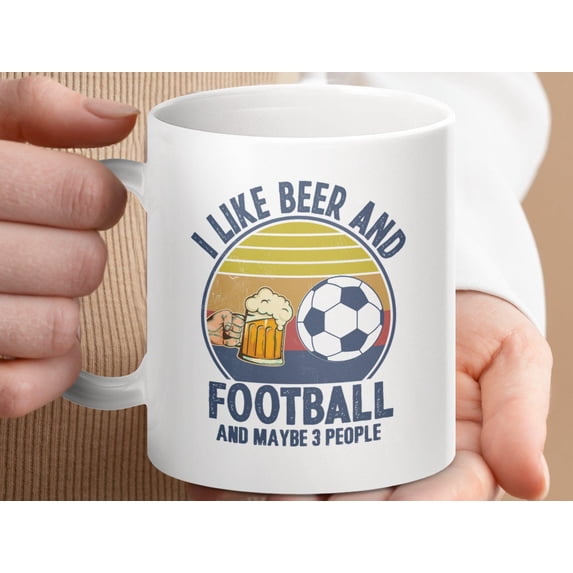 Funny Beer Football Mug: Sports Lover Gift