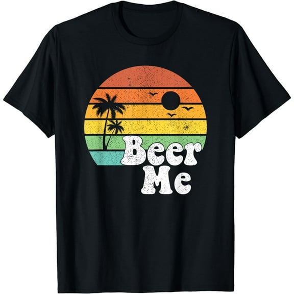 Funny Beer Me Retro California Beach Summer Sun Vintage Gift T-Shirt