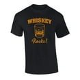thumbnail image 1 of Funny Beer Pun Whiskey Rocks Graphic Short Sleeve T-shirt-6xl Black, 1 of 4