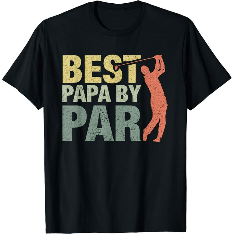 Funny Best Papa By Par Father's Day Golf Shirt Gift Grandpa
