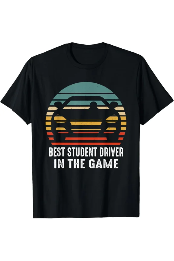Funny Best Student Driver Driving Instructor Permit Car Humor Unisex T-Shirt, S-5XL