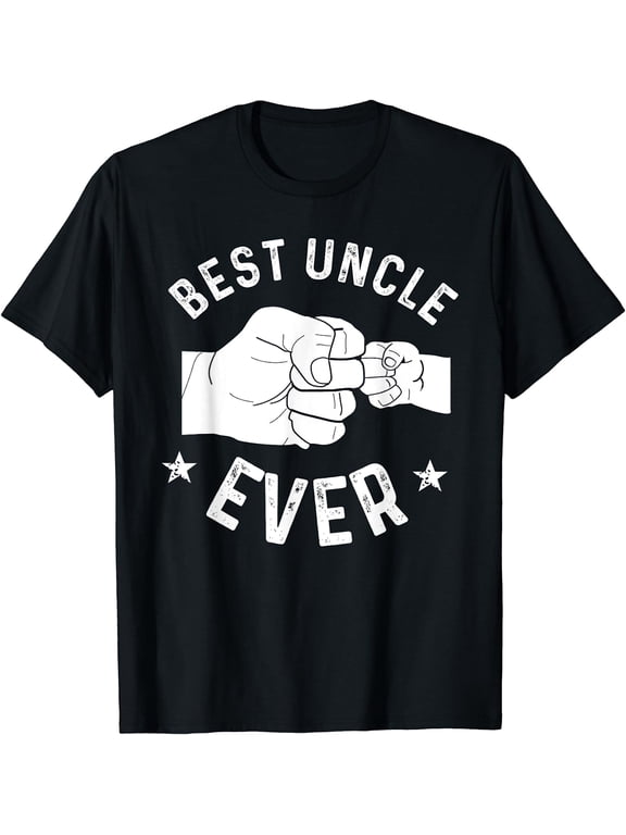 Funny Best Uncle Ever Fist-bump T-Shirt Black X-Large