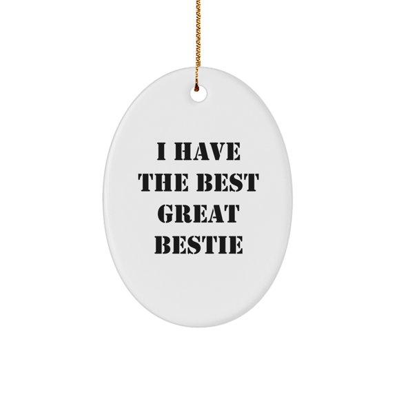 Funny Bestie Gifts for Him Her Oval Ornament from Friends to Family - I Have The Best Great Bestie