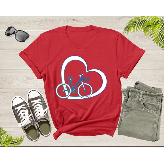 Funny Bicycle Lover Gift Idea Shirt Women Men Kids Boys Girls Bicycle Themed Tshirt Design Bike Lover Birthday Present Dad Mom T-shirt