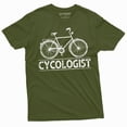 thumbnail image 1 of Funny Bicycle Rider Cycologist Tee Shirt Birthday Gift Bike Shirt Sports Humor Tee (3X-Large Military Green), 1 of 6