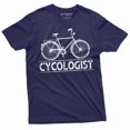 thumbnail image 1 of Funny Bicycle Rider Cycologist Tee Shirt Birthday Gift Bike Shirt Sports Humor Tee (Medium Navy Blue), 1 of 5