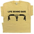 thumbnail image 1 of Funny Bicycle T Shirt Life Behind Bars Cycling Shirts for Men Women Cool Retro Bike Shirt Fun Biking Humor Graphic Tee, 1 of 4