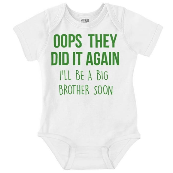 Funny Big Brother Baby Announcement Bodysuit Jumper Boys Infant Baby Brisco Brands 12M