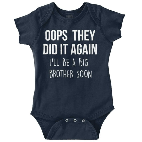 Funny Big Brother Baby Announcement Bodysuit Jumper Boys Infant Baby Brisco Brands 18M