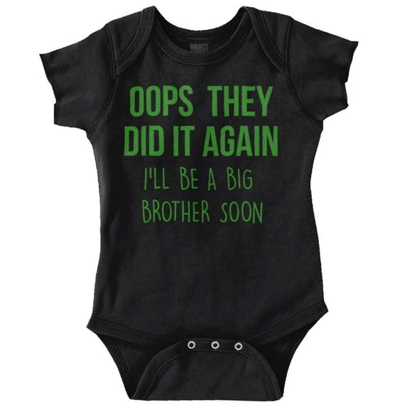 Funny Big Brother Baby Announcement Bodysuit Jumper Boys Infant Baby Brisco Brands 18M