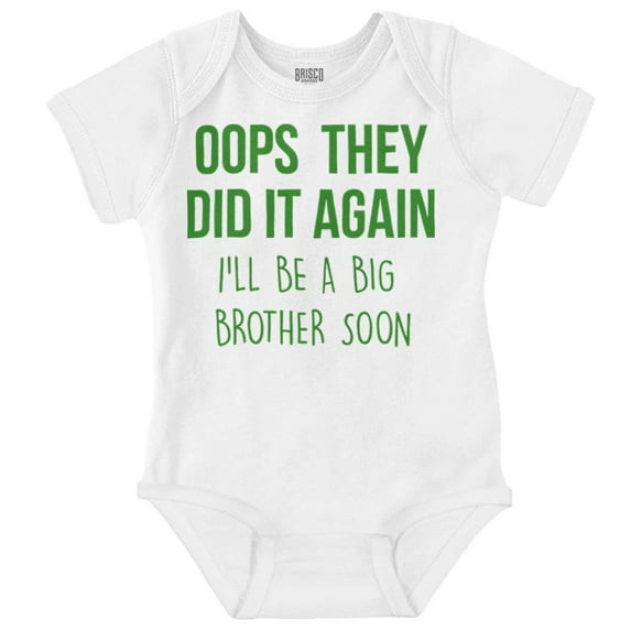 Funny Big Brother Baby Announcement Bodysuit Jumper Boys Infant Baby Brisco Brands 6M