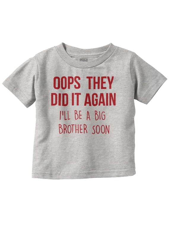 Funny Big Brother Baby Announcement Youth T Shirt Tee Boys Infant Toddler Brisco Brands 12M