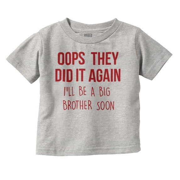 Funny Big Brother Baby Announcement Youth T Shirt Tee Boys Infant Toddler Brisco Brands 3T