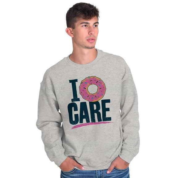 Funny Big Donut Pink Frosting Pun Unisex Plus Fleece Graphic Sweatshirt Brisco Brands 2X