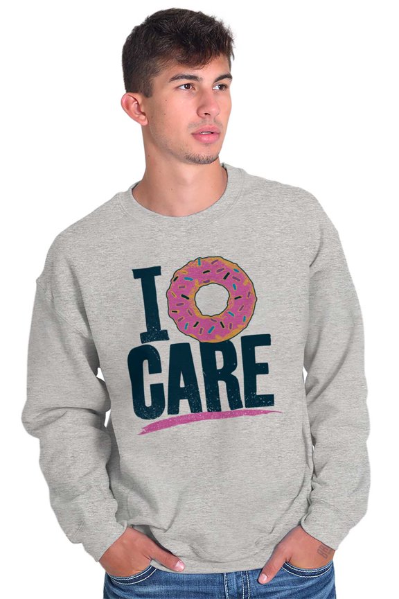Funny Big Donut Pink Frosting Pun Unisex Plus Fleece Graphic Sweatshirt Brisco Brands 5X