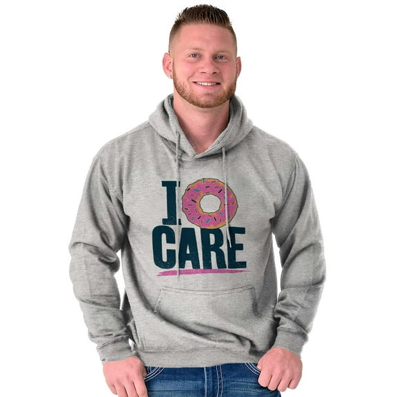 Funny Big Donut Pink Frosting Pun Unisex Plus Fleece Graphic Hoodie Brisco Brands 3X