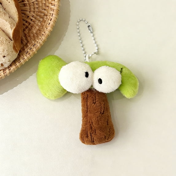 Funny Big Eye Plush Doll Keychain, Quirky Novelty Bag Pendant Charm, Soft Stuffed Mini Doll Backpack Ornament, Cute Gift Accessory
