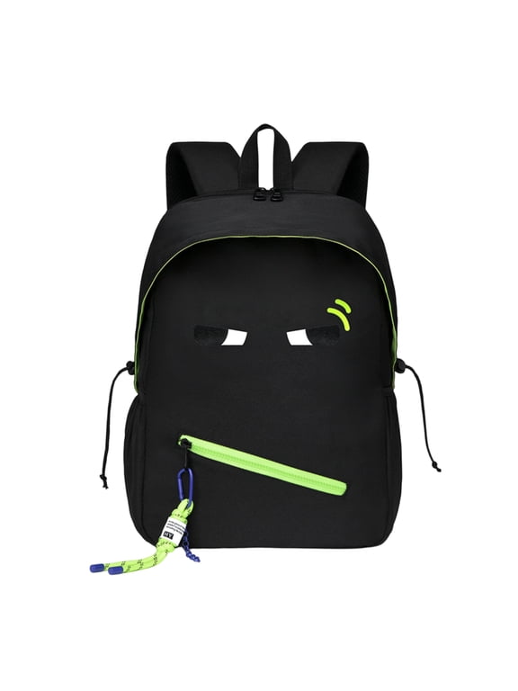 Funny Big Eyes Pattern Backpack, Water Resistant Cartoon Casual Backpack with Adjustable Shoulder Straps, Aesthetic Daypack for School, Travel, Daily Outdoor for Youth