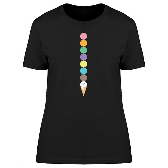 Funny Big Ice Cream Cone Doodle T-Shirt Women -Image by Shutterstock, Female XX-Large