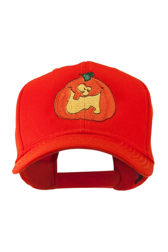 Funny Big Jack O Lantern Embroidered Cap - Orange OSFM